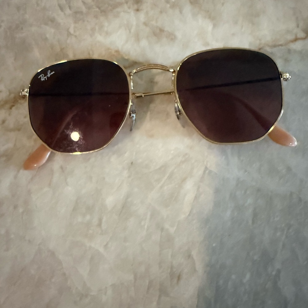 Ray-Ban Gold Frame Sunglasses
